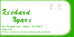 richard nyari business card
